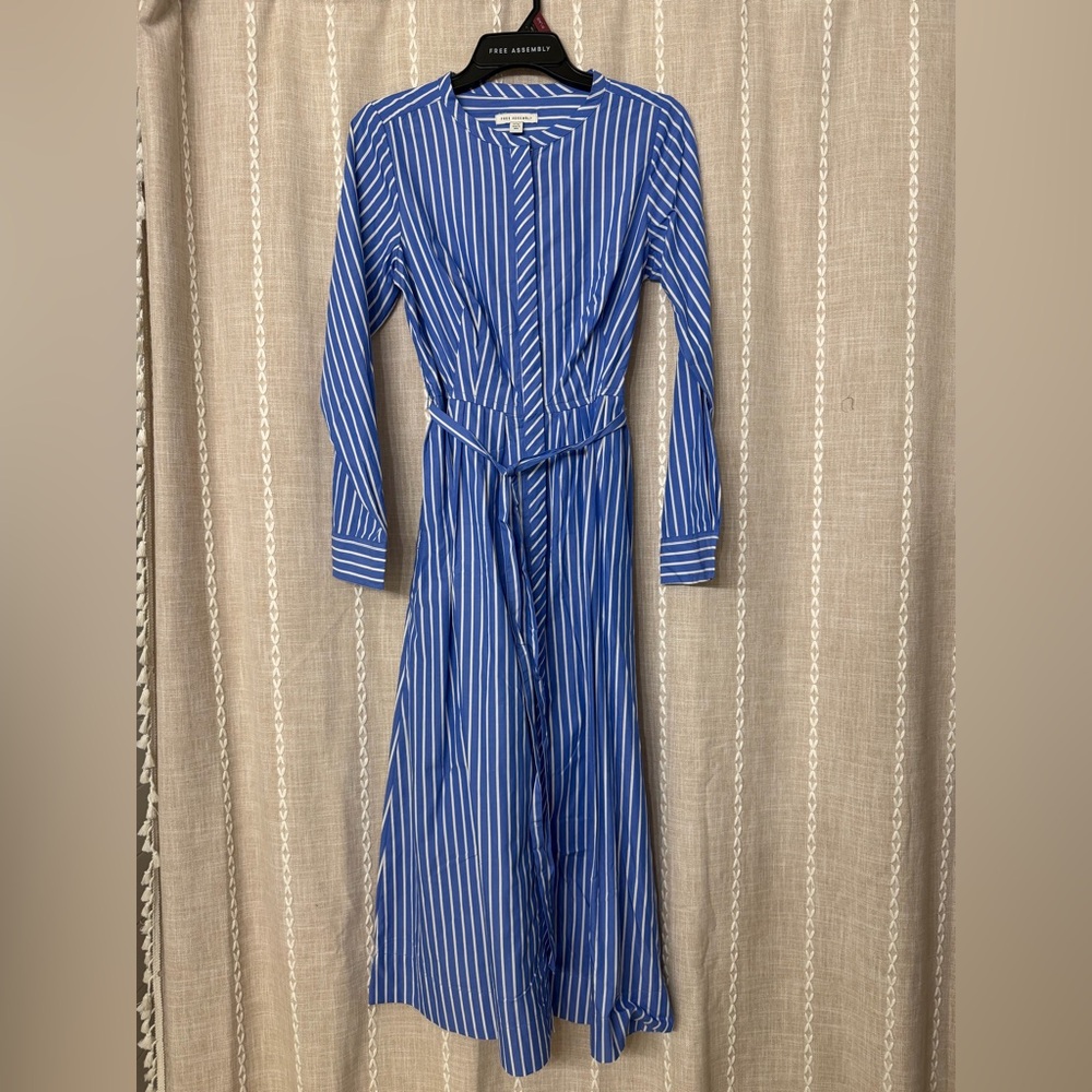 Blue Striped Women's Dress